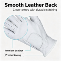 Gants de golf HAIYI en gros – Doux, durables, respirants, en microfibre et cuir PU, avec sangle de poignet réglable, doigts entiers, personnalisables en relief