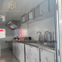 Remorque alimentaire mobile entièrement équipée de 5 mètres (16 pieds) carrés en acier inoxydable 304 pour crêpes, barbecue, glaces, burgers et frites, remorquable