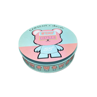 Kemasan Kosmetik Kustom Lipstik Blush Eyeshadow Parfum Masker Kotak Kaleng Besi Bulat dengan Finishing Mengkilap Logo Embos Merek TW