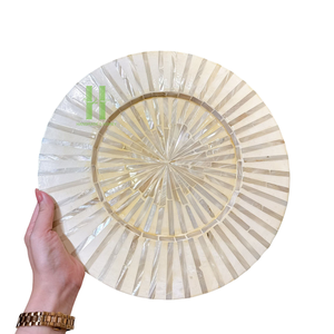 High Quality Bamboo Round Bohemian Style Eco-Friendly Charger <b>Plates</b> Elegant Dining Table Decoration Luxury Weddings - Product Image 1