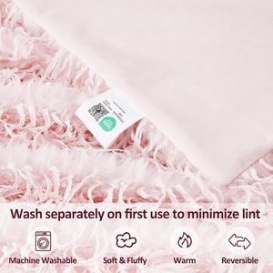 Plaid d'hiver en fausse fourrure rose 850 GSM Zhengtai OEKO-TEX pour canapé, vente en gros - Product Image 5
