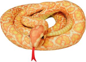 <span class=keywords><strong>Serpiente</strong></span> de peluche Animal de peluche Juguete <span class=keywords><strong>Serpiente</strong></span> de peluche realista para regalo de cumpleaños Fiesta <span class=keywords><strong>Serpiente</strong></span> Juguete de peluche Blanco Amarillo - Product Image 2