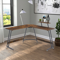 Bureaux pliables en forme de L avec coin pour ordinateur portable en bois mobile moderne et personnalisé pour la maison et le bureau directement à l'usine