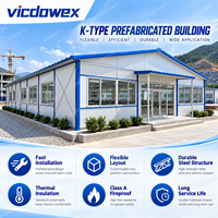 VICDOWEX Maison préfabriquée modulaire de type K, épaisse et à assemblage rapide, pour camp de construction et bureau temporaire