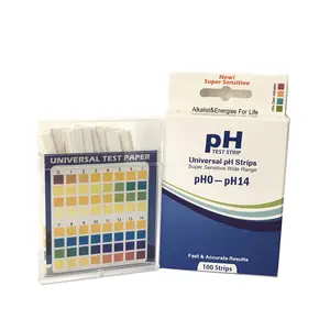 Tiras de teste universal de ph 0-14 para urina, saliva, água potável, aquários