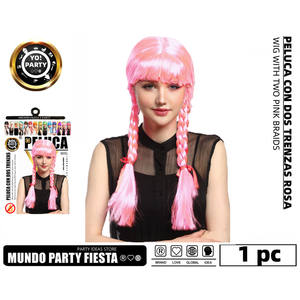 Peluca de cabello virgen brasileño rojizo con dos trenzas de 40 pulgadas de longitud encaje marrón claro 12A grado Número de modelo diadema MOQ 1 pieza - Product Image 1