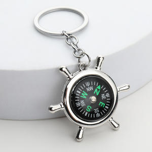 Fábrica al por mayor creativo Mini llaveros al aire libre deportes simulado barco brújula ornamento llavero colgante regalo llavero - Product Image 2