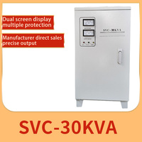Stabilisateur de tension AC entièrement automatique contrôlé par un servomoteur 10KVA/20KVA/30KVA SVC monophasé entrée 150-250V cuivre