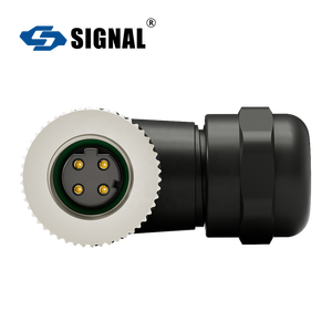 SIGNAL M12 D-コーディングコネクタ - アングル付きオス・メス、4ピン、産業用 - Product Image 6