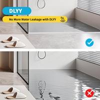 Barrera de Agua Moderna para Baño, Tira de Silicona TPE para Umbral de Ducha, Retén de Agua, Longitud Personalizable, Separador de Zonas Secas y Húmedas