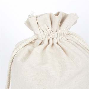 Small Cotton Linen Drawstring Bag with Drawstring Closure for <b>Rice</b> Grains <b>Storage</b> or Wallet Use Gift Accessory - Product Image 3