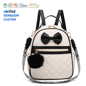 <span class=keywords><strong>Mochila</strong></span> <span class=keywords><strong>blanca</strong></span> bonita personalizada para mujer, <span class=keywords><strong>Mochila</strong></span> Mini Moda Lindo <span class=keywords><strong>Blanca</strong></span> Arco Negro Pom Acuarela, <span class=keywords><strong>Mochila</strong></span> pequeña para mujer - Product Image 1