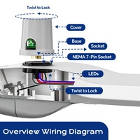 Solution d'éclairage intelligent 4G/LTE Gebosun, lampadaire LED intelligent, contrôleur de lampadaire intelligent NEMA