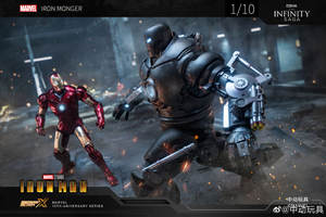 ZD Toys Marvel Luminous Iron Monger & Mark3 <span class=keywords><strong>LED</strong></span> Figurines 1/10 Échelle 18cm/7in De nombreux Accessoires Figurines À Collectionner Jouet - Product Image 4