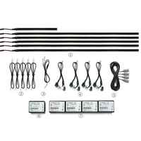 18 en 1, 64 couleurs RGB, éclairage d'ambiance intérieur de voiture, LED, guide en acrylique, fibre optique, décoration universelle, lumières d'ambiance