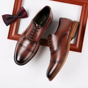 Luxury Quality Italian Style Formal Dress Men Leather Shoes Lace up Oxford Handmade Shoes Business Customized Wedding Male Shoes - Product Image 3