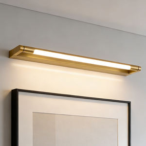 Lampe murale LED minimaliste moderne avec cadre en fer, lumière pour miroir de maquillage, idéale pour salle de bain, salon, chambre, hôtel, ou coin de mur long. - Product Image 1