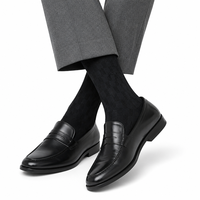 Chaussettes habillées personnalisées pour hommes en mélange de coton, respirantes, antibactériennes, imprimées, pour l'automne/le printemps, usage quotidien professionnel