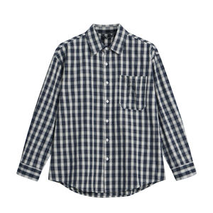 APO Prêt à Expédier Chemise Homme 100% Coton Chemise Longue à Carreaux Automne Nouvelle Chemise à Col Ample - Product Image 6