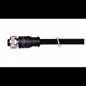 M12 Código A 0 grados Hembra 4 pines con cable PVC blindado 3x0,34mm B PVC Cable negro sin blindaje - Product Image 4