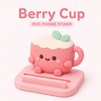 Support de téléphone portable en PVC souple personnalisé, boîte mystère, support de téléphone portable mignon de dessin animé pour cadeaux promotionnels