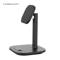 Support de tablette PC de bureau avec chargeur sans fil pliable en métal, compatible iPad, charge rapide, réglable