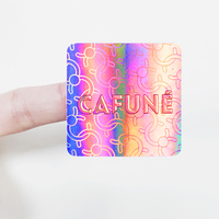 Étiquette autocollante holographique 3D personnalisée pour usage industriel, étiquette holographique argentée de sécurité