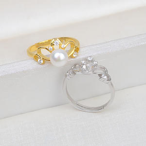 Anillo de Plata S925 para Mujer, Estilo Corona, Anillo Abierto con Soporte para Dedo Vacío, Accesorios de Joyería 207 - Product Image 2