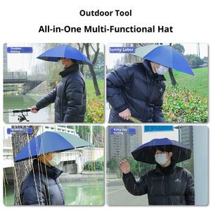 Chapeau parapluie de pêche pour adultes, parfait pour la pêche, le jardinage, le camping, la plage et les activités de plein air, chapeau parapluie soleil et pluie - Product Image 4