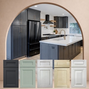Gabinetes de madera maciza al por mayor para almacenamiento en la cocina |   Gabinetes de Cocina Shaker Listos para Armar |   Gabinete de Cocina Moderno RTA - Product Image 1