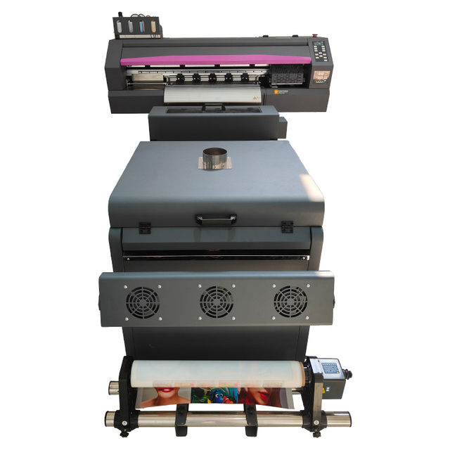 A1 Size 60cm Dtf Printer With Hot Powder Shaker for T Shirt Printing Various Pet Film With Dual XP600 I3200 Printhead