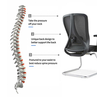 Chaise de bureau ergonomique en maille, vente directe d'usine, Sillas De Oficina, chaise inclinable moderne réglable pour mobilier de bureau