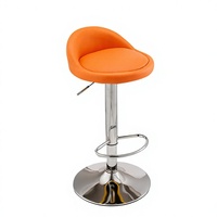 Tabouret de bar moderne en cuir avec hauteur réglable et rotation à 360 degrés pour la maison, l'hôtel, la villa, le salon et le centre commercial