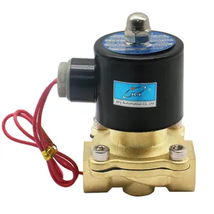 Válvula solenoide de 1/2 "way dc12v ac220v, válvula solenoide de acção direta normal 2w160-15 para água e ar