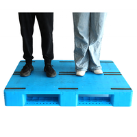 Palette en plastique Euro robuste HDPE bleue à 4 entrées pour entrepôt, stockage, logistique et distribution