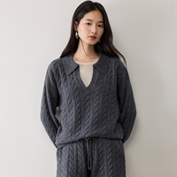 Ensemble deux pièces en cachemire pur à 100 %, col roulé, tricot torsadé, pull et short pour femme, style décontracté, automne-hiver, ensemble de détente