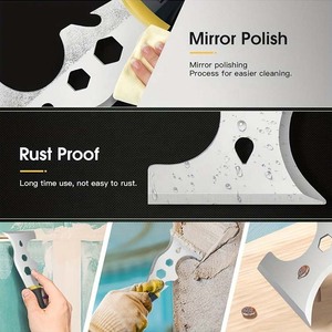 12 en 1 acier inoxydable peinture mastic grattoir <span class=keywords><strong>outil</strong></span> Spackle couteau calfeutrage <span class=keywords><strong>outil</strong></span> de retrait peintres <span class=keywords><strong>outil</strong></span> peinture ouvre-boîte décapant de peinture - Product Image 6