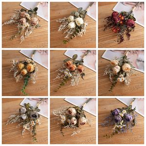 ドライバーンドローズブーケ造花マルチカラー法人ギフトホリデーデコレーションアレンジメントCallaFloral MW57894 - Product Image 4