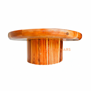 Taimarsdecor ที่ตั้งเค้กไม้ไผ่สีธรรมชาติเครื่องครัวสนมะม่วงฐานของดีไซเนอร์สำหรับเสิร์ฟของหวานเครื่องมือตกแต่งเค้ก - Product Image 1