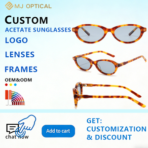 Occhiali da Sole Ovali Trendy con Logo Personalizzato per Stili di Design e Moda, Montatura Unisex in Acetato, Montature per Occhiali di Alta Qualità - Product Image 2