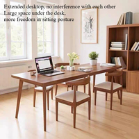 Bureau d'ordinateur rectangulaire long pour salon, poste de travail double pour la maison, chambre à coucher, bureau de calligraphie pour adulte
