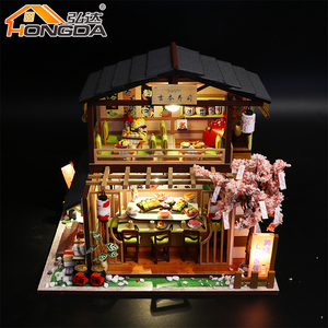 <span class=keywords><strong>Maison</strong></span> de poupée miniature Hongda M2011 Gibbon <span class=keywords><strong>Sushi</strong></span>, <span class=keywords><strong>kit</strong></span> de <span class=keywords><strong>maison</strong></span> miniature à construire soi-même, <span class=keywords><strong>maison</strong></span> de poupée en bois - Product Image 3