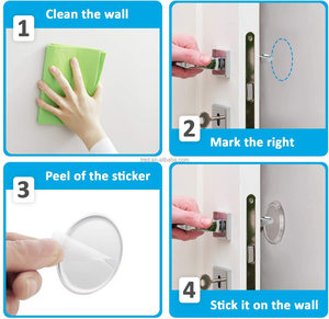 Clear Silicone <strong>Door</strong> Stopper Self-Adhesive Wall Protectors Transparent Rubber Bumpers for Cabinet <strong>Door</strong> Handle Anti-collision - Product Image 6