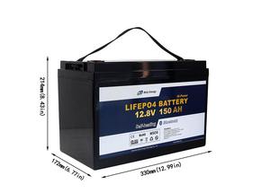 可充电自热12V 150AH锂离子电池，带蓝牙，用于RV，电机家庭，船用，船 - Product Image 2