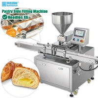 Machine de remplissage semi-automatique de boulangerie pour pain beignets Churros Croissants bouffée avec décoration de fruits au lait haute productivité nouveau