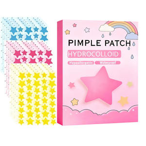 Parche Hidrocoloide para Granos en Forma de Estrella Colorida, Tratamiento Hipoalergénico para el Acné y las Manchas en la Piel del Rostro - Product Image 1