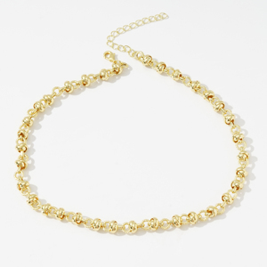 Senso del design di vendita caldo indipendentemente dal genere collana in acciaio inossidabile placcato oro 18k - Product Image 1