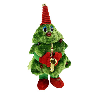 Chapeau de père noël brillant et dansant, jouets interactifs avec musique, casquette électronique, chant une chanson, clochette, cadeau de noël amusant - Product Image 4