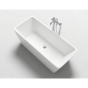 Baignoire compacte en acrylique pour trempage profond, écologique, portable, avec drain, idéale pour les salles de bain d'appartement - Product Image 4