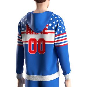 Fabricante de Uniformes Deportivos para Hombre, Manga Larga, Cuello en V, Bordado, Sublimado, Estilo Vintage, Jersey de Hockey con Capucha, Venta al Por Mayor - Product Image 6